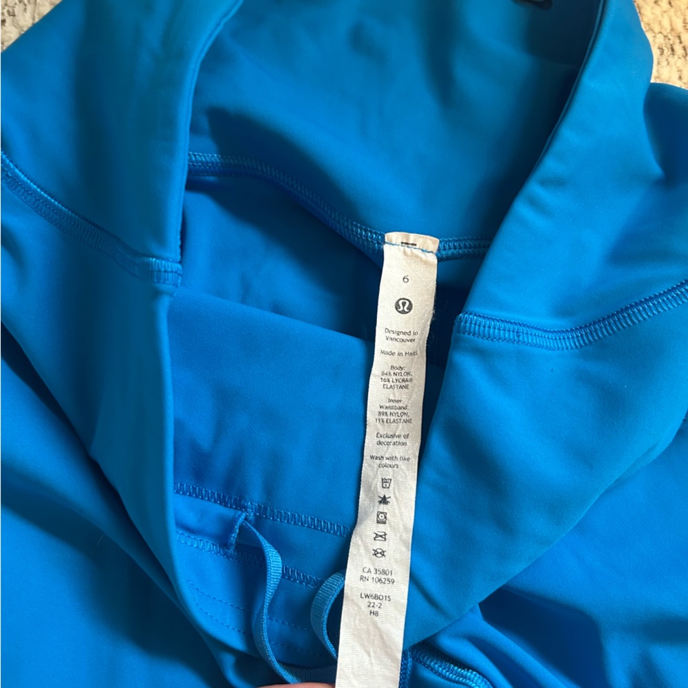 lululemon athletica Align high rise pants poolside pockets Blue Cropped Leggings - Picture 5 of 7